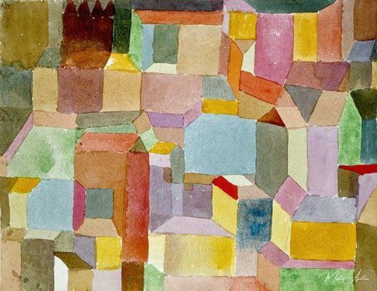 Cité médiévale - Paul Klee - Reproductions de tableaux et peintures haut de gamme