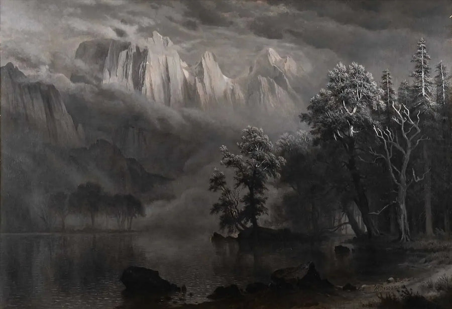 Kuunvalo Yosemitessa - Albert Bierstadt