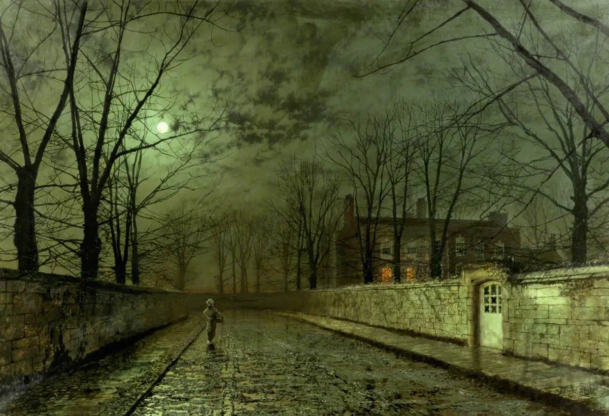 Clair de lune argenté - John Atkinson Grimshaw image 1 reproduction artisanale de tableau