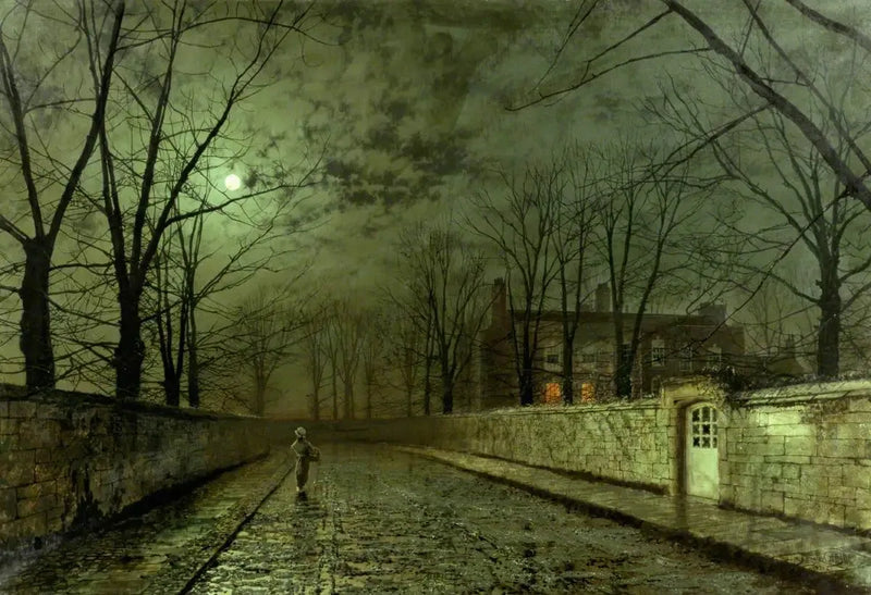 Hopeinen kuunvalo - John Atkinson Grimshaw