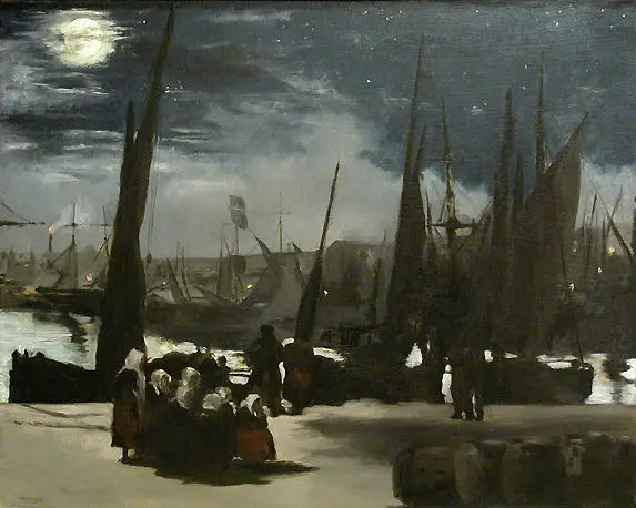 Kuuvalo Boulognen satamassa - Édouard Manet
