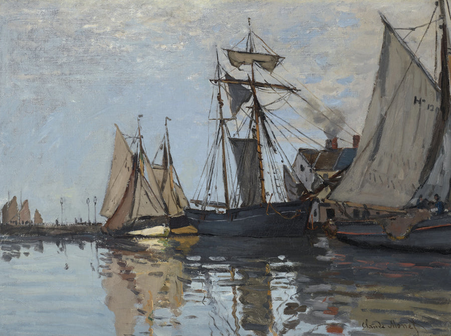 Veneet satamassa Honfleur W77a - Claude Monet