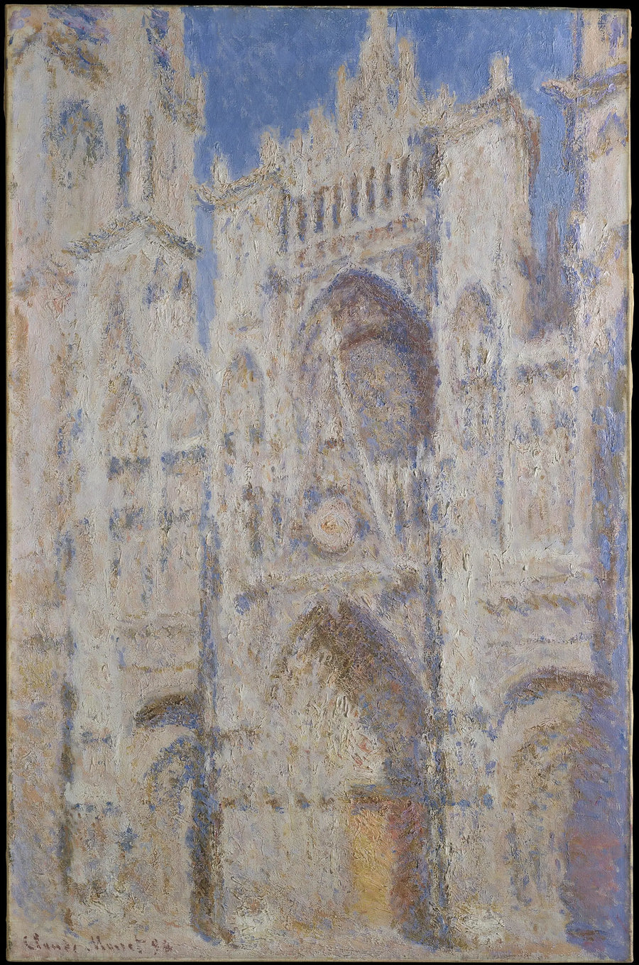 La Cathédrale de Rouen, le portail au soleil, peinture de Claude Monet