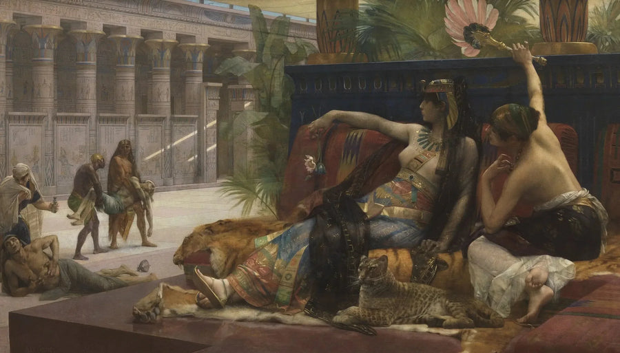 Kleopatra määrää myrkkyjä kuolemanrangaistuille - Alexandre Cabanel