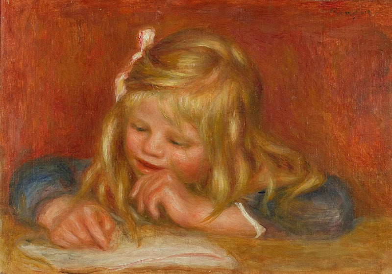 Coco lukemassa - Pierre-Auguste Renoir