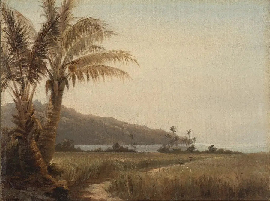 Palmut meren rannalla - Camille Pissarro