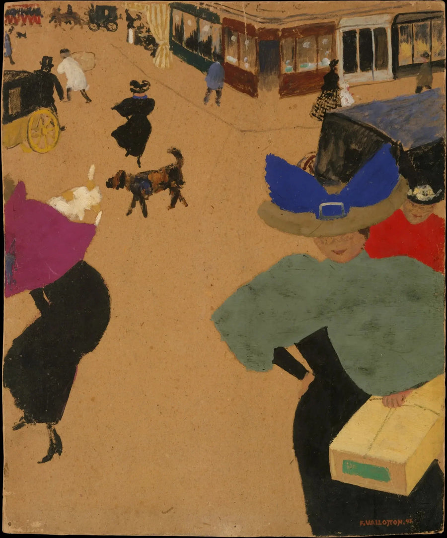 Pariisin katu kulmassa - Félix Vallotton