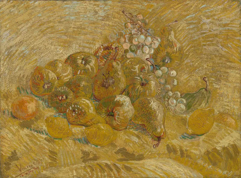 Kvittenit, sitruunat, päärynät ja viinirypäleet - Vincent van Gogh