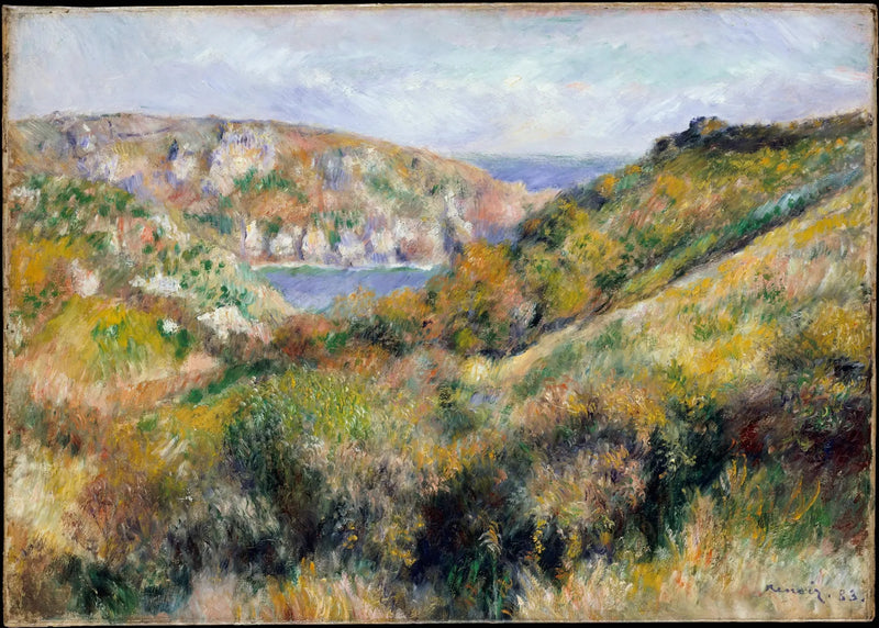 Kukkulat Moulin Huet'n lahden ympärillä, Guernsey - Pierre-Auguste Renoir