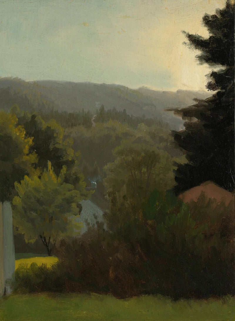 Metsäinen mäntymaisema - Albert Bierstadt