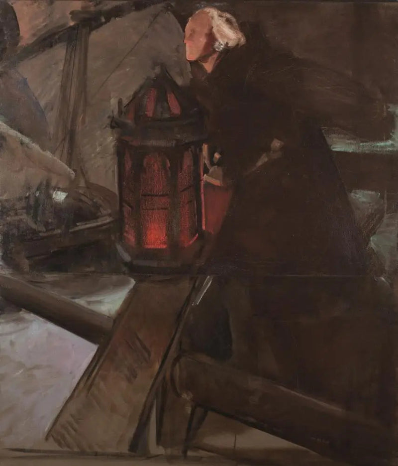 Kolumbuksen lähtö Palosista (Lyhdyn alla) - Joaquín Sorolla