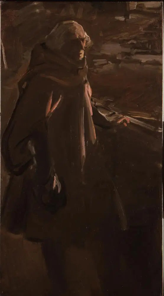 Kolumbuksen lähtö Palosista (yöllä, oikealta profiililta) - Joaquín Sorolla
