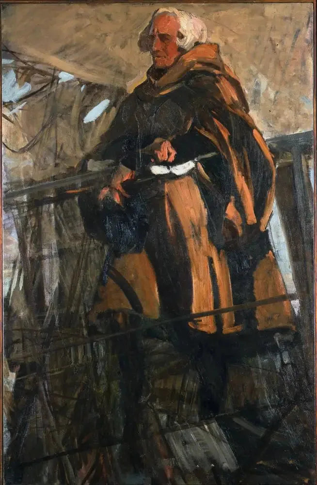 Kolumbuksen lähtö Palosista (profiili vasemmalla) - Joaquín Sorolla
