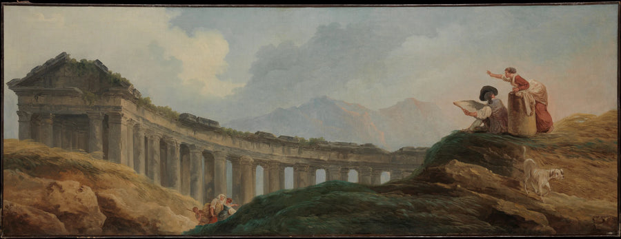 Une colonnade en ruines - Hubert Robert