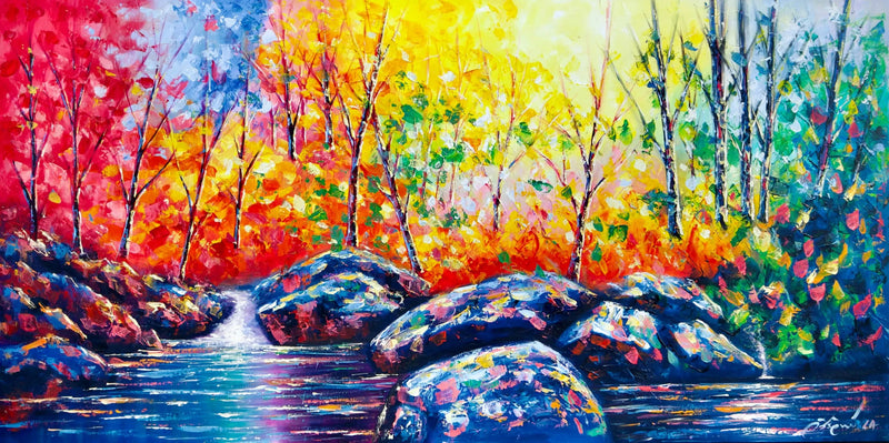 Värillinen metsä | 120 x 60 cm