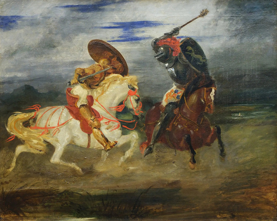Ritarien taistelu maaseudulla - Eugène Delacroix