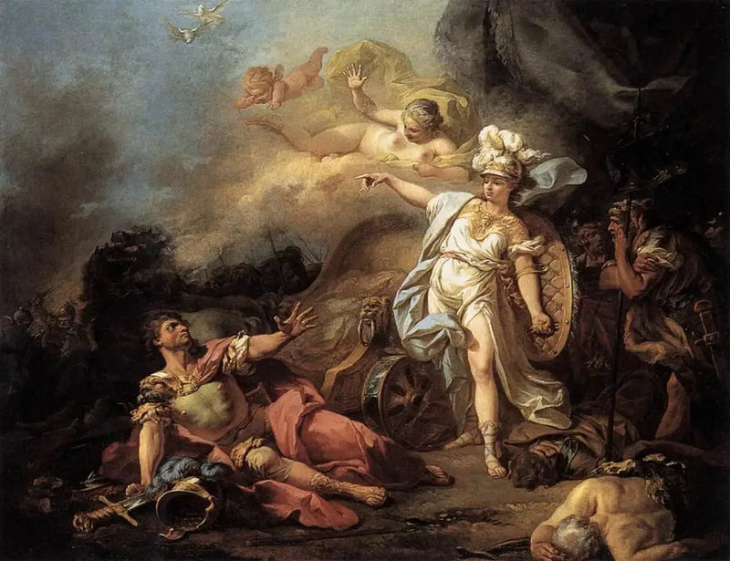 Marsin ja Minervan taistelu - Jacques-Louis David