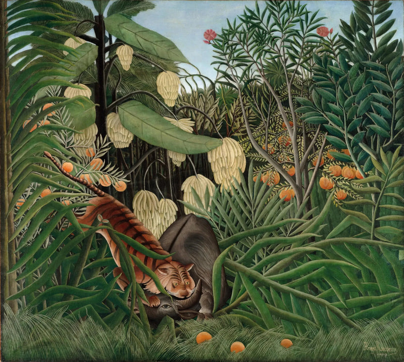 Tiikerin ja härän taistelu - Henri Rousseau