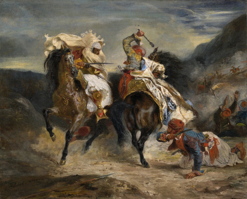 Giaourin ja Hassanin taistelu - Eugène Delacroix