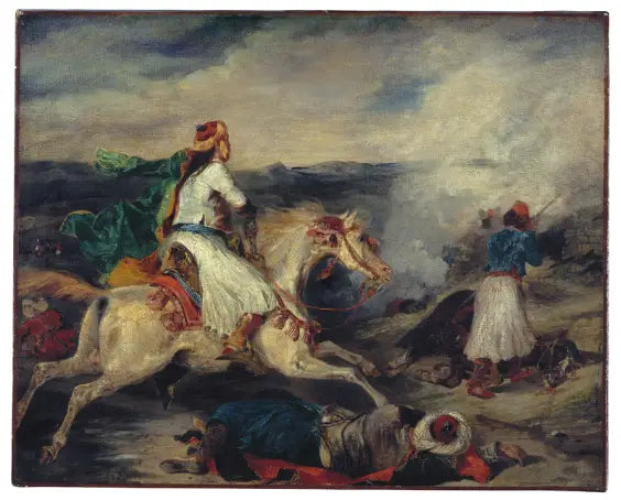 Giaourin ja pasha taistelu - Eugène Delacroix