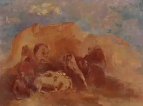 Ratsastuskamppailu - Odilon Redon