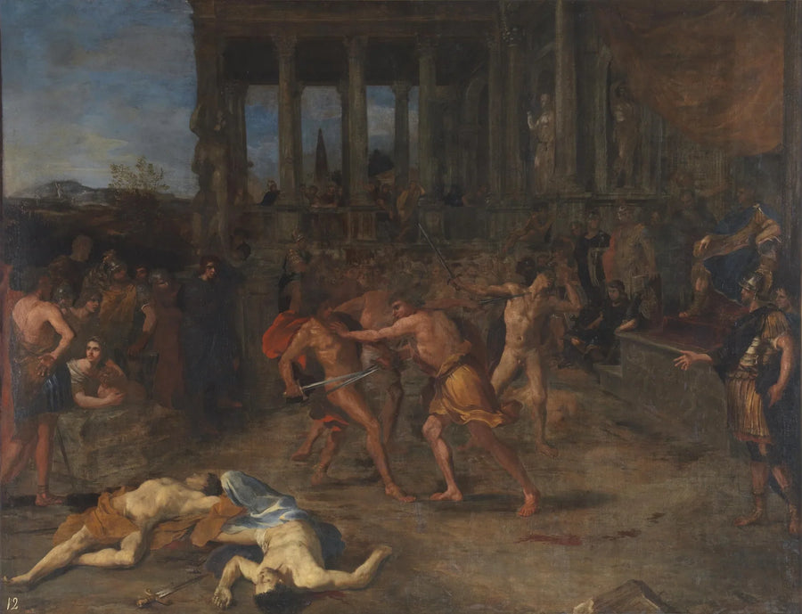 Gladiaattorien taistelut - Giovanni Lanfranco