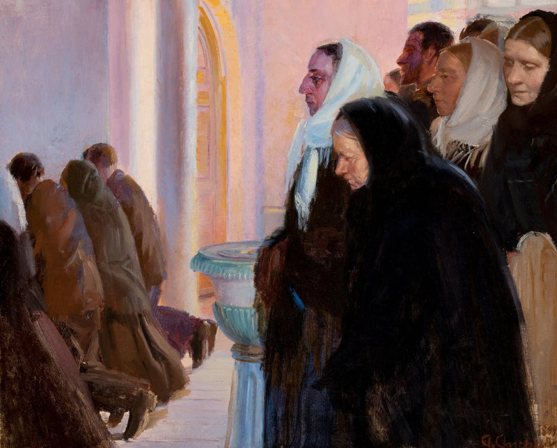 Ehtoollinen Skagenin kirkossa. -Anna Ancher