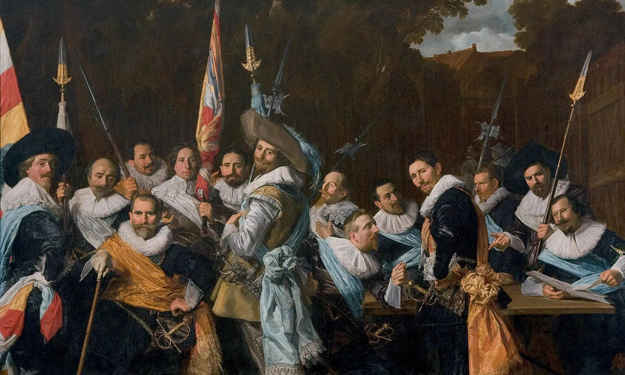 Bourgeoisien muskettisotilaspataljoonan yritys Saint-Adrienin, Haarlem 1633 - Frans Hals