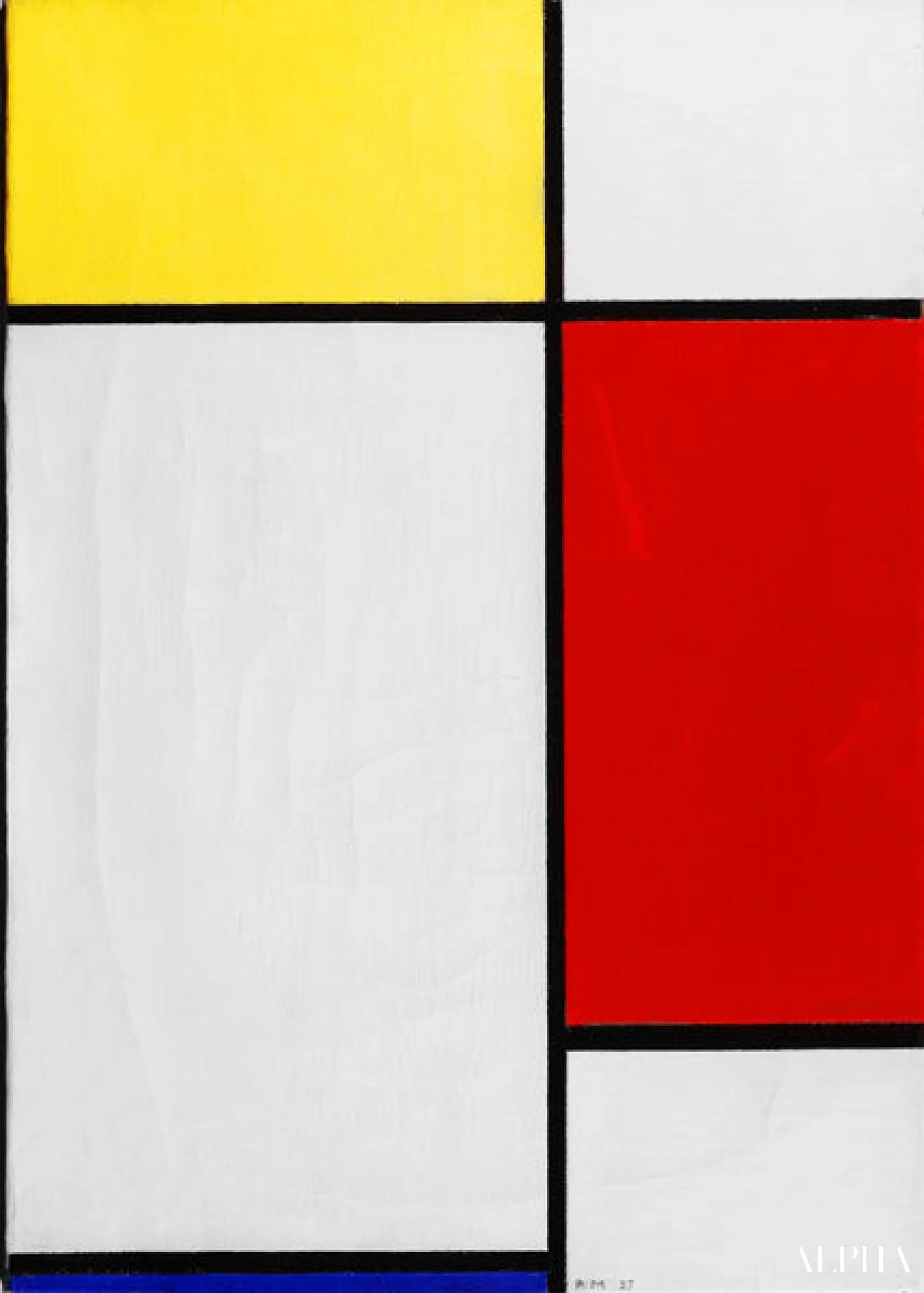 Koostumus 1927 - Mondrian - Korkealaatuiset taulujen ja maalauksien reproduktiot