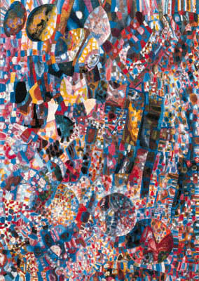 Composition abstraite avec des sphères - Pavel Filonov image 1 tableau peint à l’huile sur toile
