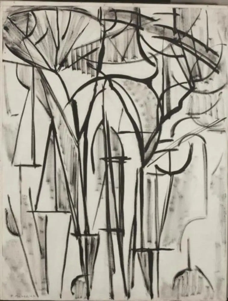 Koostumus puut 1 (kesken) - Piet Mondrian