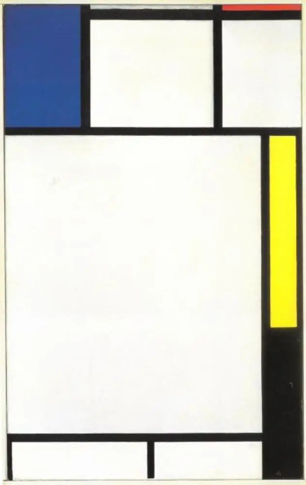 Koostumus sinisestä, punaisesta, keltaisesta ja mustasta - Piet Mondrian