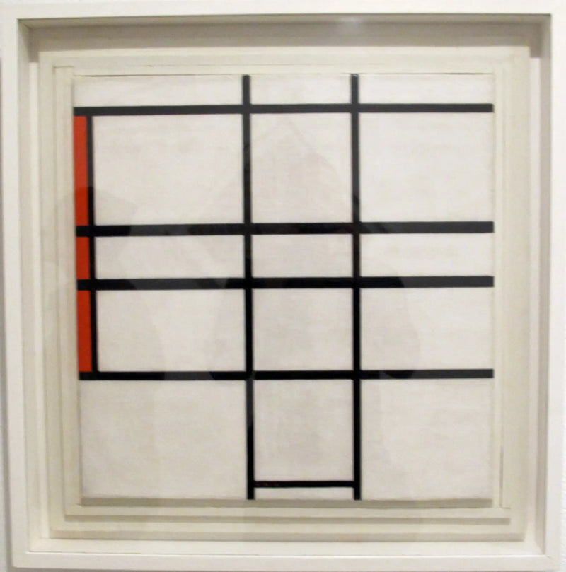 Koostumus valkoisesta ja punaisesta - Piet Mondrian