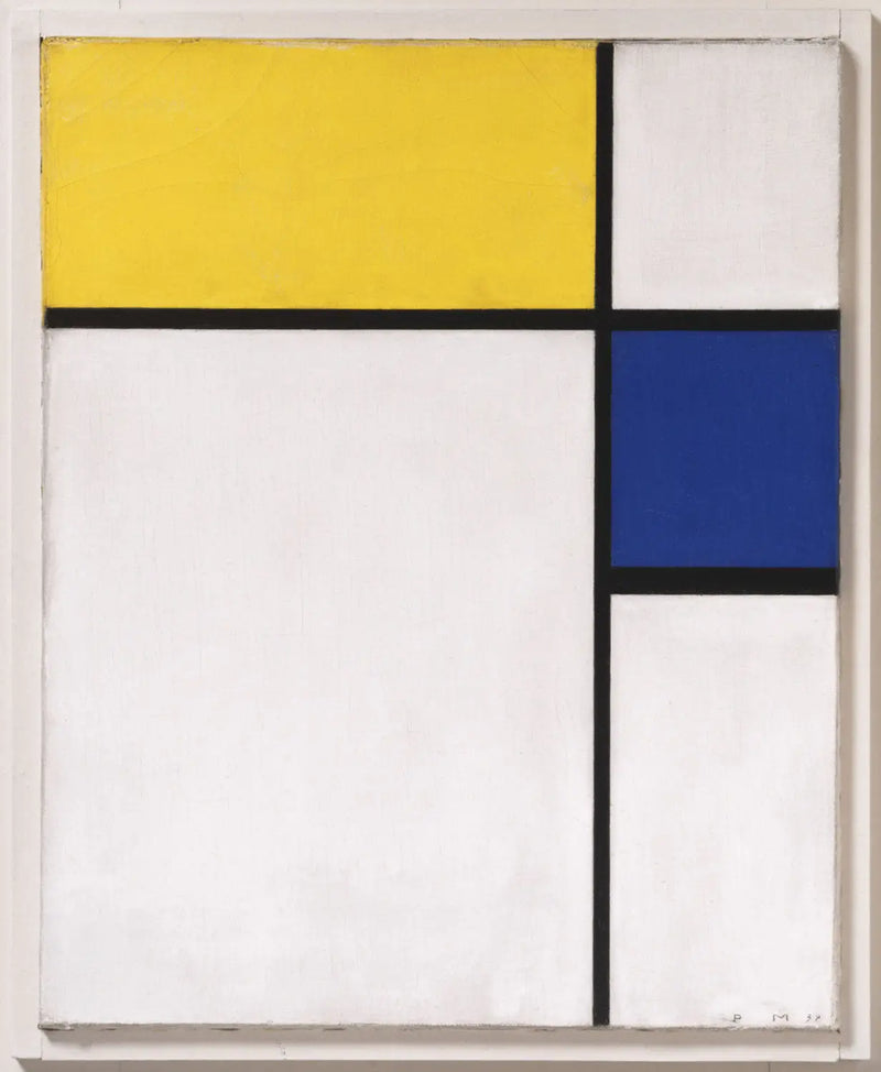 Koostumus sinisestä ja keltaisesta - Piet Mondrian