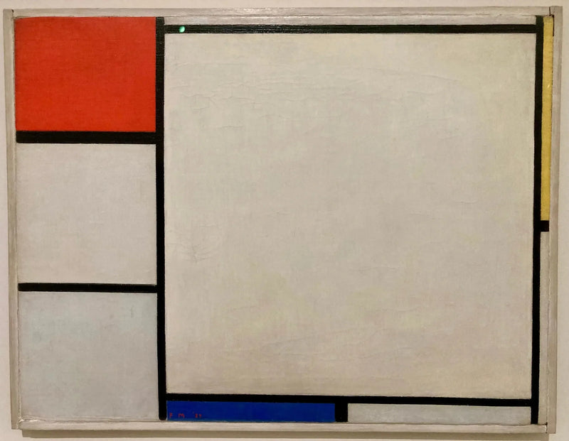 Koostumus punaisesta, keltaisesta ja sinisestä - Piet Mondrian