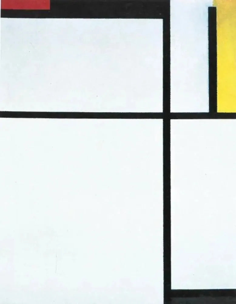 Koostumus punaisesta, mustasta, keltaisesta, sinisestä ja harmaasta - Piet Mondrian