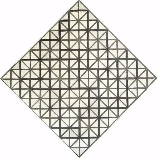 Harmaiden viivojen kompositio - Piet Mondrian