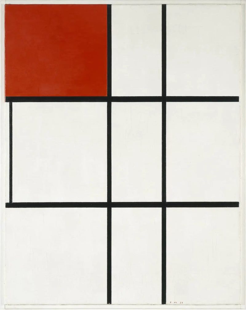Koostumus B (n° II) punaisella - Piet Mondrian