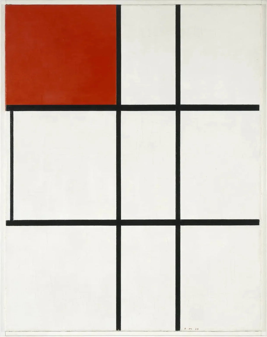 Koostumus B (n° II) punaisella - Piet Mondrian