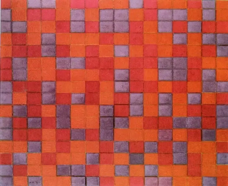 Ruudukko, Tummat värit - Piet Mondrian