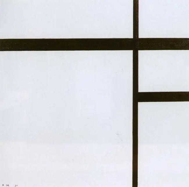 Valkoisen ja mustan koostumus II - Piet Mondrian