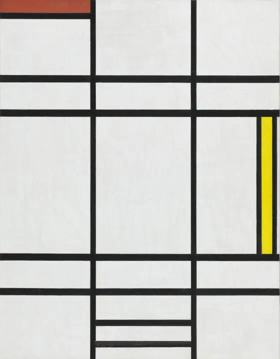 Valkoinen, punainen ja keltainen - Piet Mondrian