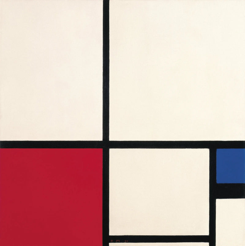 Värikuvasto / Koostumus nro I punaisella ja sinisellä - Piet Mondrian