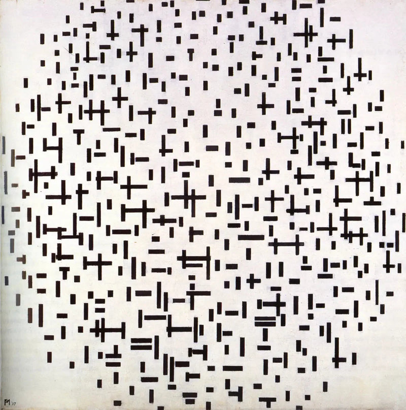 Rivi koostumus, toinen tila - Piet Mondrian