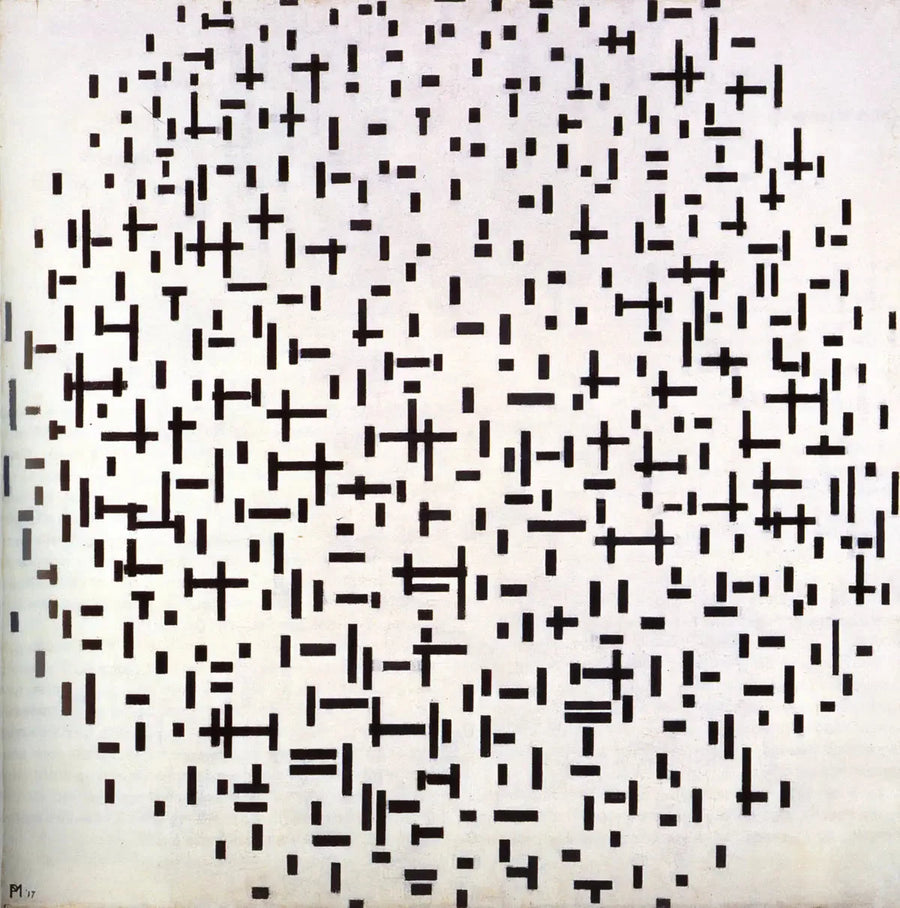 Rivi koostumus, toinen tila - Piet Mondrian