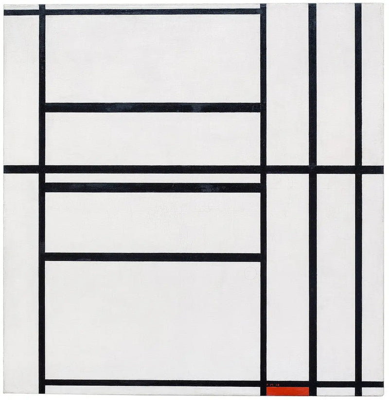 Koostumus nro 1 harmaalla ja punaisella 1938 / Koostumus punaisella 1939 - Piet Mondrian
