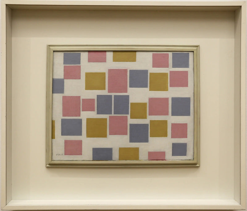 teos nro 3 väripinnoilla - Piet Mondrian