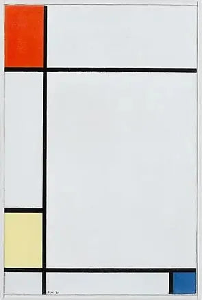 Koostumus n° III punaisella, keltaisella ja sinisellä - Piet Mondrian