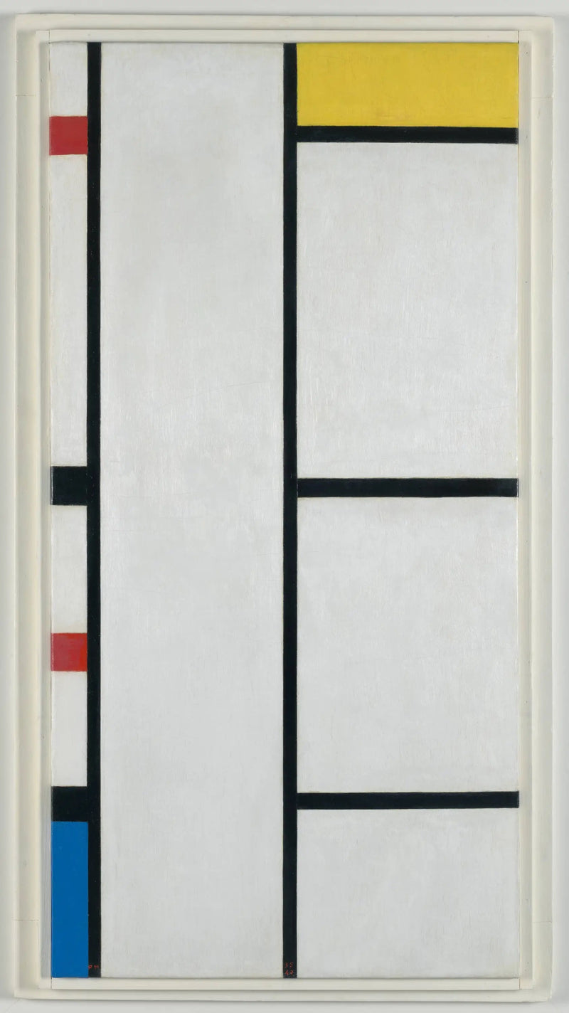 Valkoinen-keltainen koostumus (n° III) / Koostumus punaisella, keltaisella ja sinisellä - Piet Mondrian