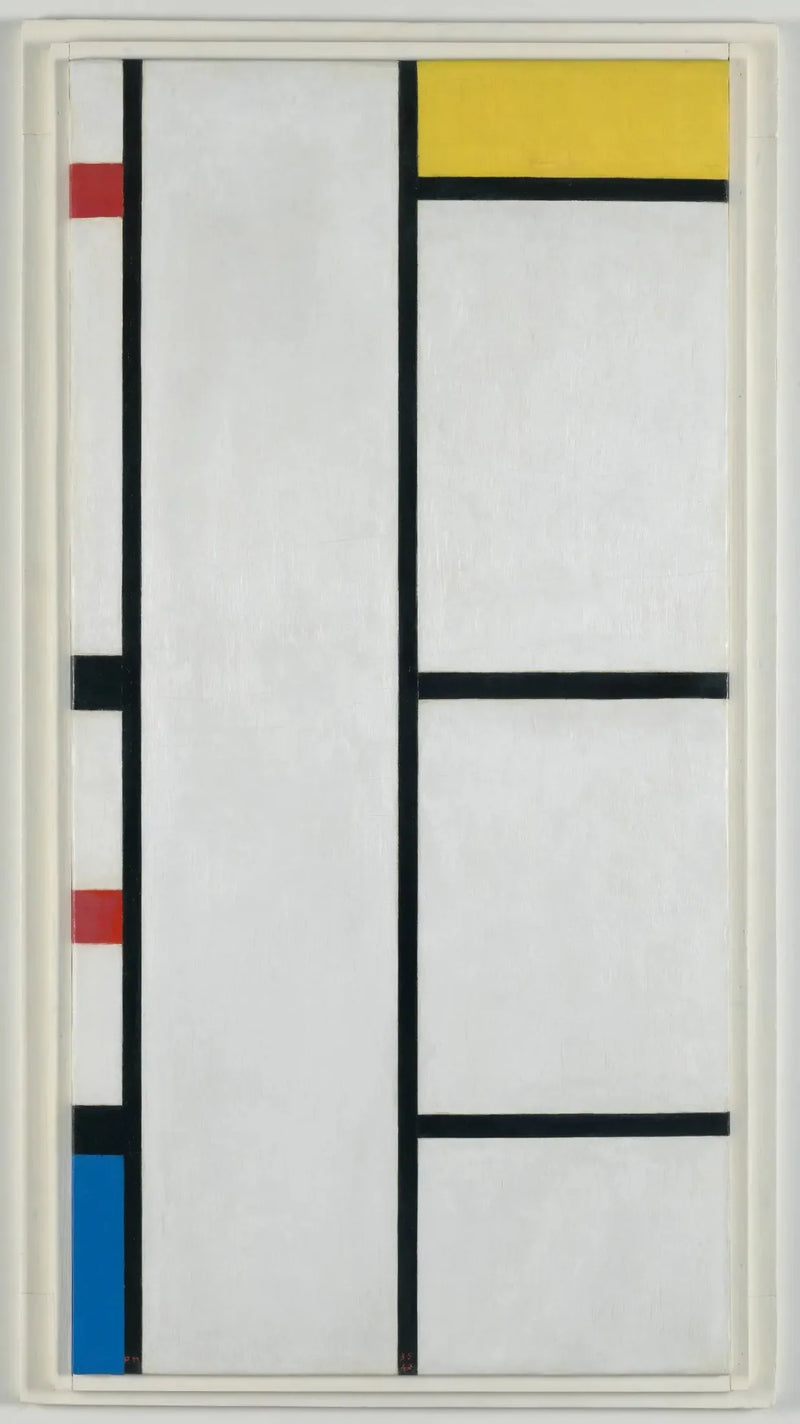 Valkoinen-keltainen koostumus (n° III) / Koostumus punaisella, keltaisella ja sinisellä - Piet Mondrian